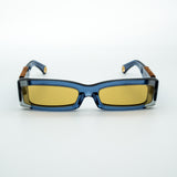 Jacquemus - Les Lunettes 97 - Navy light khaki - blu lenti giallo chiaro
