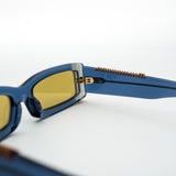 Jacquemus - Les Lunettes 97 - Navy light khaki - blu lenti giallo chiaro